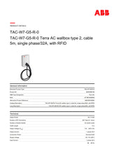Laadige pilt galerii vaatesse, Elekrtiauto laadija ABB Terra AC W7-G5-R-0