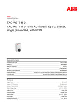 Laadige pilt galerii vaatesse, Elekrtiauto laadija ABB Terra AC-W7-T-R-0