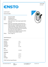 Laadige pilt galerii vaatesse, Laadimisjaam Ensto Ensto One Home 1x32A (7,4kW) Type2 cable RCBO IP54 DLM