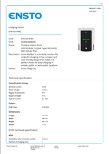 Laadige pilt galerii vaatesse, Laadimisjaam Ensto EVB103-BLBC 1x22kW Type2 RCD MCB MID V2X 4G IP54