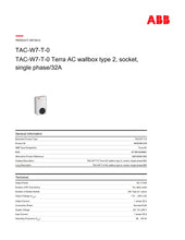 Load image into Gallery viewer, &lt;transcy&gt;Electric car charger ABB Terra AC W7-T-0&lt;/transcy&gt;
