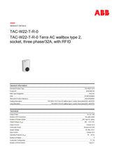 Load image into Gallery viewer, &lt;transcy&gt;Electric car charger ABB Terra AC W22-T-R-0&lt;/transcy&gt;
