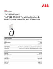 Load image into Gallery viewer, &lt;transcy&gt;Electric car charger ABB Terra AC W22-G5-R-C-0&lt;/transcy&gt;
