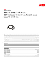 Load image into Gallery viewer, ABB SER-TAC-cable T2 5m3P16A
