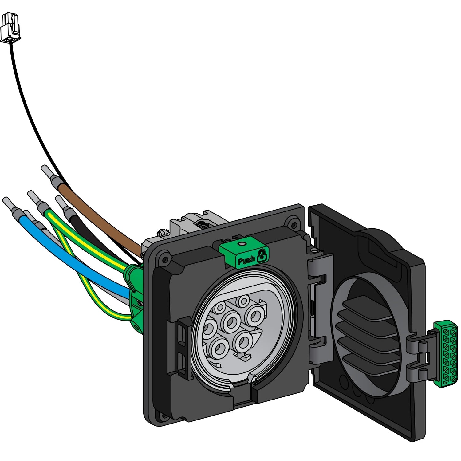 <transcy>Accessory T2S three-phase socket for charger</transcy>