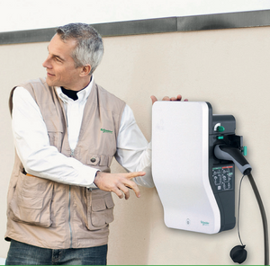 <transcy>Electric car charger with card reader (2) 22 kW (3P) T2 socket with protective cover on the right side</transcy>